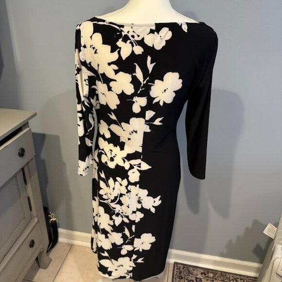 Lauren Ralph Lauren Black Stretch Midi Dress - Picture 3 of 4
